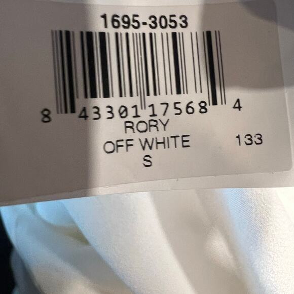 NWT Dress The Population Rory Dress Women's Size S Off White Midi Sheath Fringe - Picture 10 of 12